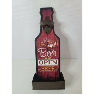VINTAGE Wall Beer Bottle Opener & Lid Collector